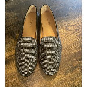 Women's J Crew black and white loafers size 9